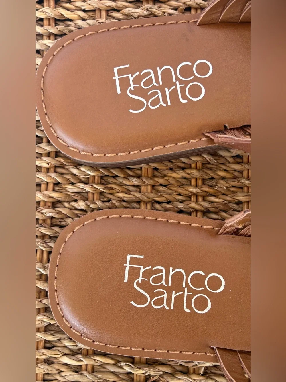 Franco Sarto Women’s Giuseppe Sandals Strappy Styling with Toe Ring Size 9.5